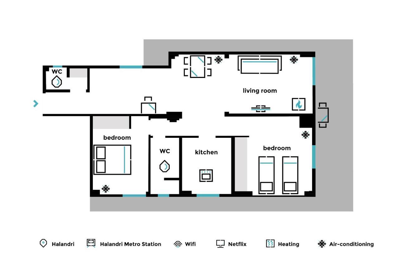 Modernized & Spacious 2Bd Apartment In Chalandri By Upstreet Афины Экстерьер фото
